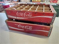 Two Coca-Cola wood crates