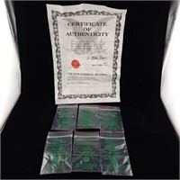 6 Cut Emeralds with COA