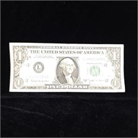11 Circulated Joseph W. Barr 1963 $1.00 Bill