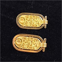 MMA 1975 Gold Earrings 14K 9.9 Grams
