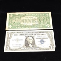 1957 Silver Certificate $1.00 X2