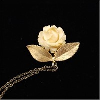 Rose Charm 12K with Chain