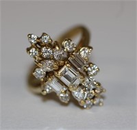 18k yellow gold Diamond Ring with high quality