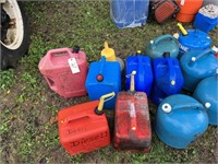 Assorted Kerosene, Diesel & Gas Cans, 5 gal - 1 gl