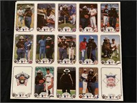 22 Uncut National League Baseball/Smokey Cards