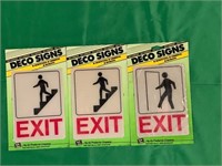 3pk Exit Sign 5" X 7"