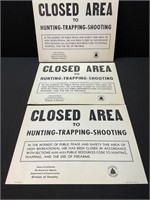 1960’s No Hunting-Trapping CardStock Signs