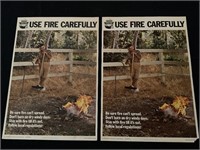 1960’s Use Fire Carefully Posters