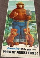 1950’s State Forestry Poster 84” x 41” 2 pieces