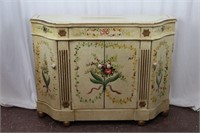 Painted Demilune Cabinet