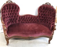 Victorian Tufted Settee