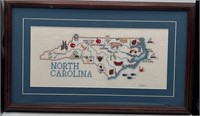 Vintage North Carolina cross stitch