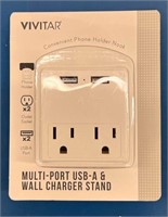 Vivitar Multi-Port USB-A & Wall Charger Stand