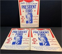 1975 President Ford Pekin IL CardStock Posters