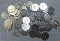 Lot of slot machine tokens