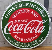 Coca-Cola enamel sign