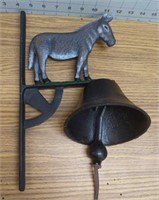 Cast iron dinner bell donkey