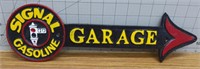 Signal gasoline garage cast iron sign