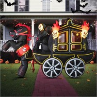 12 ft Long Carriage Halloween Inflatable