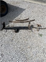 Two trailer hitches and leaf springs