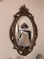 Vintage Syroco mirror oval