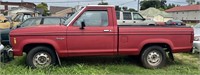 1986 Ford Ranger 2-door red pickup, 4 cylinder