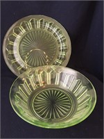 Vintage Anchor Hocking Green Dishes