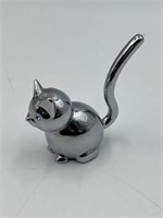 Vintage Umbra Zoola Silver Kitty Cat Ring Holder