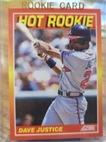 Dave Justice hot rookie score 1989 one of 10