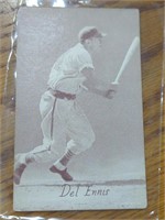 Rare 1947 exhibit baseball card DelInnis