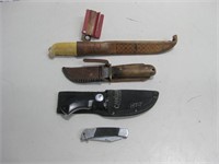 Four Assorted Vtg Knives Shown