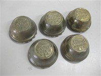 Five Vtg Ford Model T Brass Grease Cap Covers