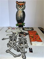 Halloween Paper Cut Outs & Table Cloth