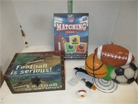 NFL Matching Game, Football Box & Light