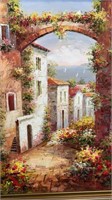 Tuscany Village Oil on Canvas by Fernando