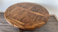 60inch Rustic Wood Round Contemporary Dining Table