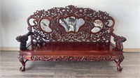 Exquisite Chinese Carved Sofa Bench