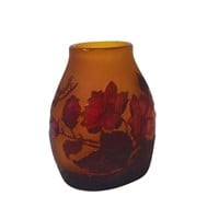 Art Nouveau Romanian GALLE Art Glass Vase