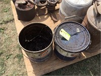 2 "Gulf" grease pails