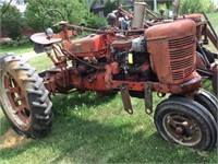 Farmall "H" tractor, stored inside, should run,