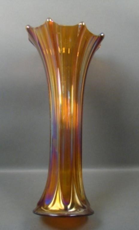 Imperial Amber Morning Glory Funeral Vase