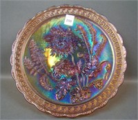 Imperial Amber Chrysanthemum Nuart Chop Plate