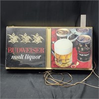 Vintage Budweiser Malt Liquor Lighted Sign