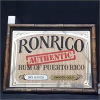 Ron Rico Bar Mirror/Sign 18W X 14H