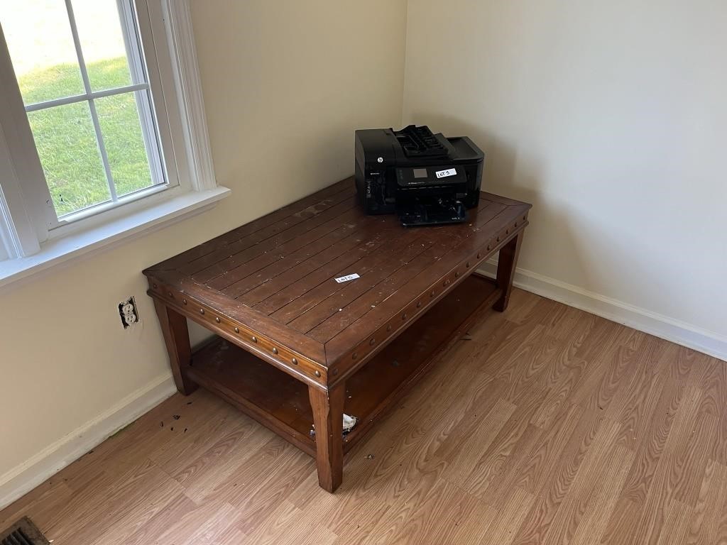 Coffee Table & HP Office Jet 6500A Plus Printer