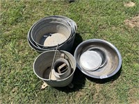Metal Wash Pans & Mop Bucket