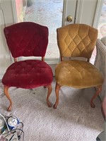 Vintage Ornate Upholstered Side Chair