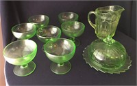 Vintage Uranium Green Dishes