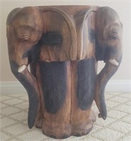 K - WOODEN ELEPHANT STAND 18X15"DIA (M4)