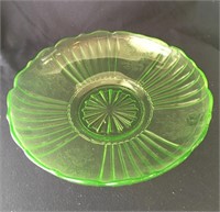 Vintage Hocking “Mayfair” Green Shallow Bowl